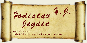 Hodislav Jegdić vizit kartica